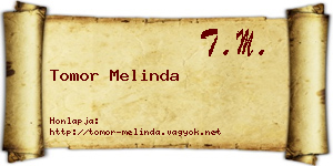 Tomor Melinda névjegykártya