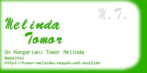 melinda tomor business card